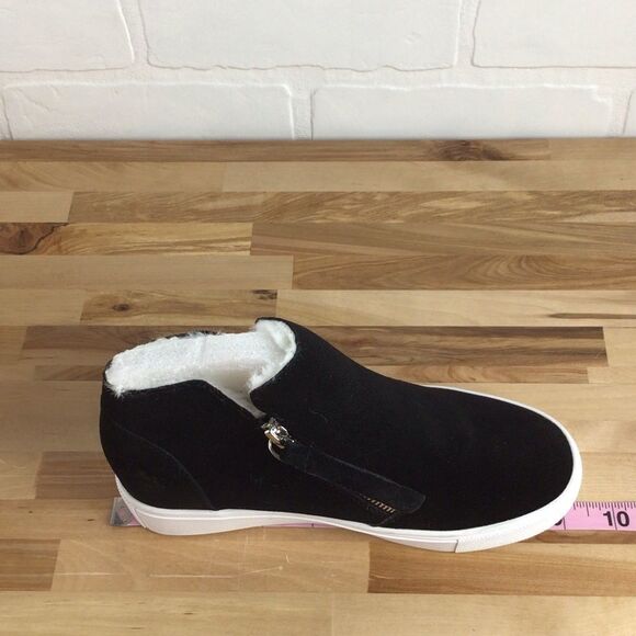 STEVE Madden Caliber sherpa winter shoes fur size 5.5 warm black suede sneakers - Picture 12 of 16